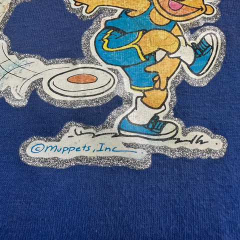 Vintage Sesame Street Muppets "Frisbee Champs" Glitter Graphic Tee (3-4T)
