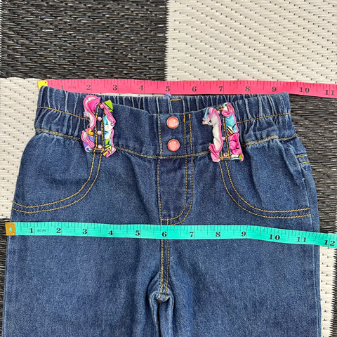 Vintage Upcycled/Beaded Denim Jeans (~4/5T)