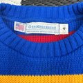 Vintage OshKosh B'Gosh Blue Primary Color Striped Sweater ('4T'; ~3-4T)