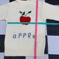 Vintage Embroidered "Apple🍎"Sweater (Kids ~7+)