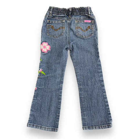 Y2K Zana Di Floral Embroidered Jeans (~4T)