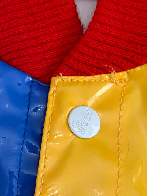 Vintage 90s *Deadstock* Primary Color Teddy Bear Rain Jacket (Kids 8)