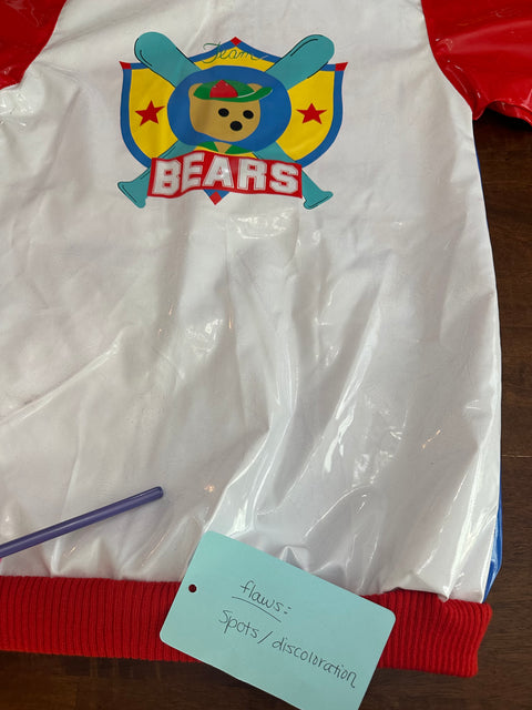Vintage 90s *Deadstock* Primary Color Teddy Bear Rain Jacket (Kids 8)