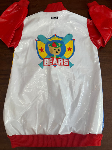 Vintage 90s *Deadstock* Primary Color Teddy Bear Rain Jacket (Kids 8)