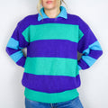 Vintage Striped Collared Sweater
