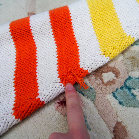 Vintage Rainbow Striped Knit Sweater (S/M)