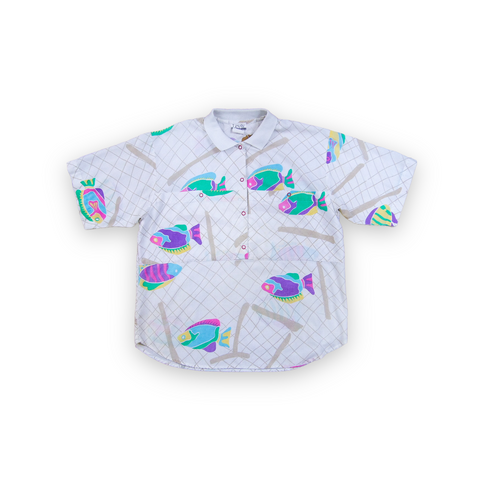 Vintage 80's Levi's Sportswear Funky Fish Shirt (S/M)