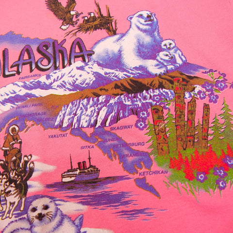 Vintage Pink Alaska All Over Print Crewneck (L/~XL)