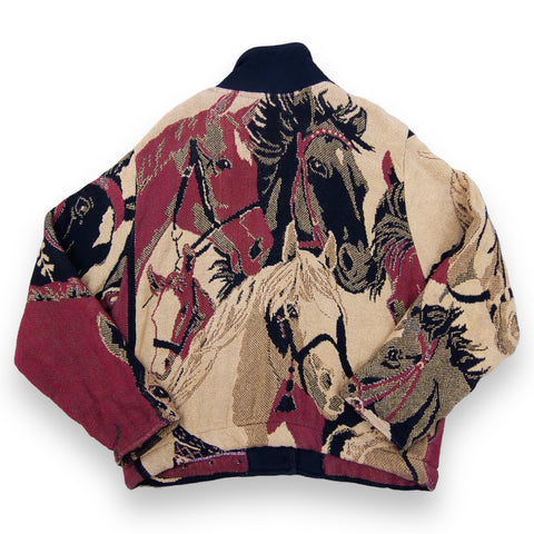 Vintage Sugar Street Weavers Tapestry Horse Jacket (M/L, "One Size")