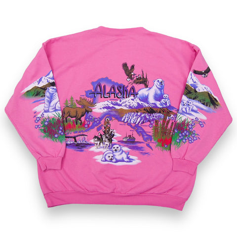 Vintage Pink Alaska All Over Print Crewneck (L/~XL)