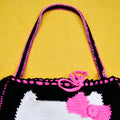 Handmade Hello Kitty Crochet Large Tote Bag (24"x15")