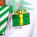 Vintage '90 Christmas Critter Puffy Graphic/All Over Print Crewneck (M)