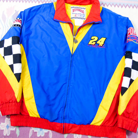 Vintage 90's Jeff Gordon Nutmeg Nascar Racing Puffer Jacket (2X)